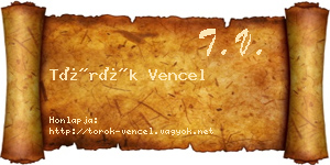 Török Vencel névjegykártya